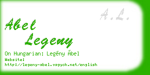 abel legeny business card